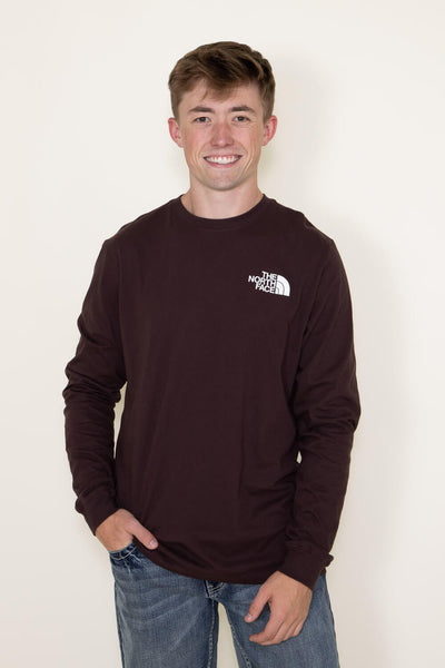 The North Face Long Sleeve Box NSE T-Shirt for Men in Brown