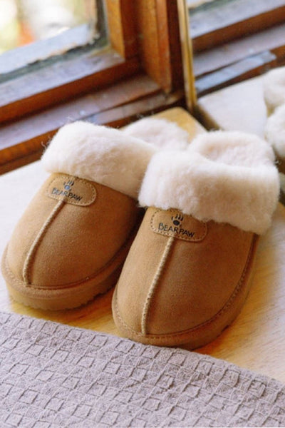 Bearpaw sheepskin slippers hotsell