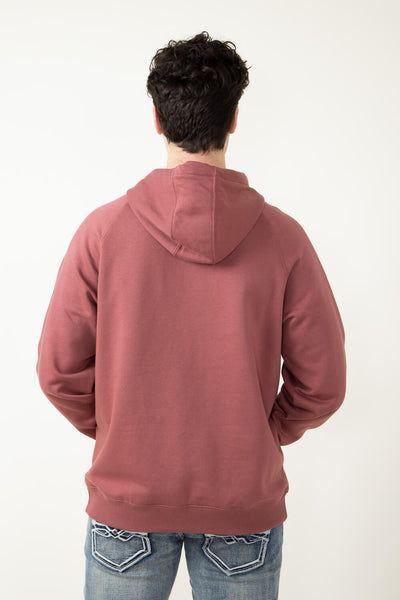 Mens red graphic online hoodie