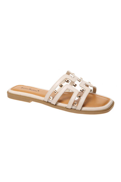 Nine west genesia studded best sale slide sandals