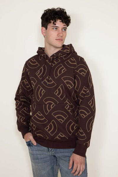 The North Face All Over Print Hoodie for Men in Brown