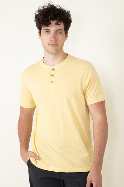 Weatherproof Vintage Henley Shirt for Men in Misted Yellow S243659GK Glik s