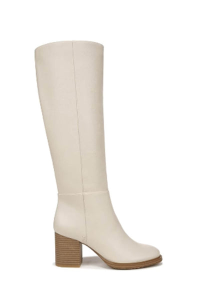 Cream knee hot sale high boots