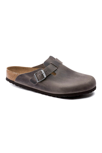 Birkenstock Arizona Soft Footbed (39 Iron Oiled Leather)