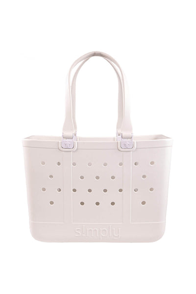 Simply Southern Large Waterproof Tote Bag in White | PP-0123