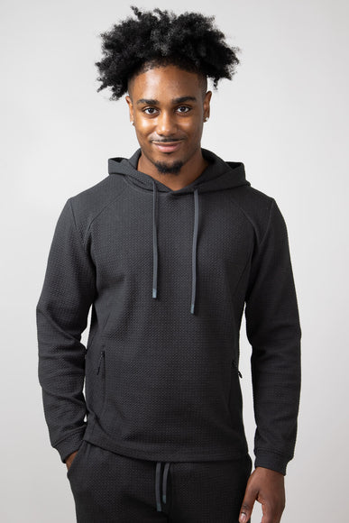 1897 Active Diamond Weave Hoodie for Men in Charcoal