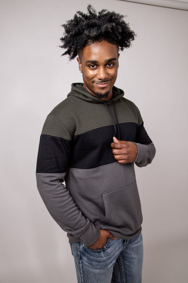 1897 Active Colorblock Hoodie for Men in Dark Green