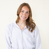 1897 Active Full Zip Fleece Hoodie for Women in Ice Grey