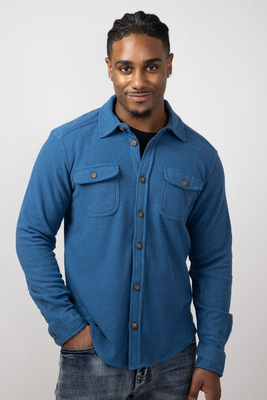 1897 Original Fleece Shirt Jacket for Men in Dark Blue