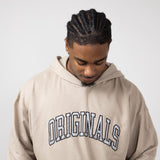 Originals Satin Graphic Fleece Hoodie for Men in Pumice