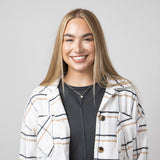 Cropped Plaid Shacket for Women in Open Window