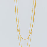 Triple Chain Necklaces in Gold