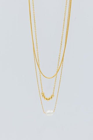 Triple Chain Necklaces in Gold