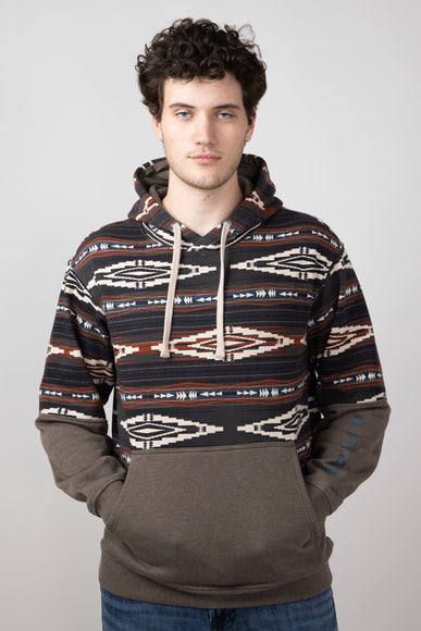 Ariat Color Block Hoodie for Men in Brindle