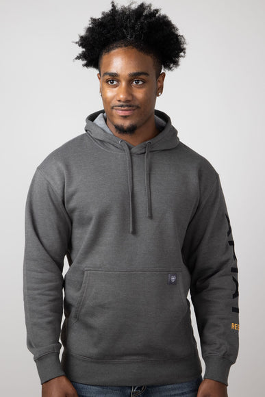 Ariat Rebar Graphic Hoodie for Men in Grey Heather