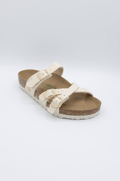 Birkenstock Franca Vegan Canvas Sandals for Women in Eggshell 