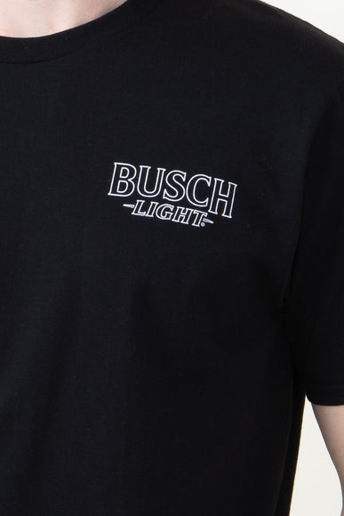 Busch Light Neon Logo T-Shirt for Men in Black