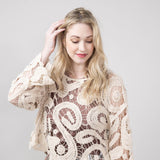 Crochet Top for Women in Natural