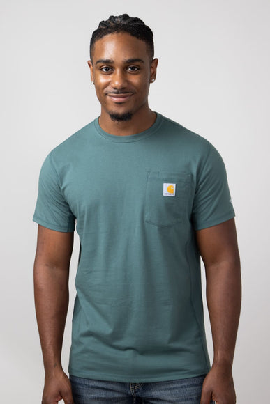 Carhartt Force Relaxed Fit Midweight Pocket T-Shirt for Men in Frosted Balsam