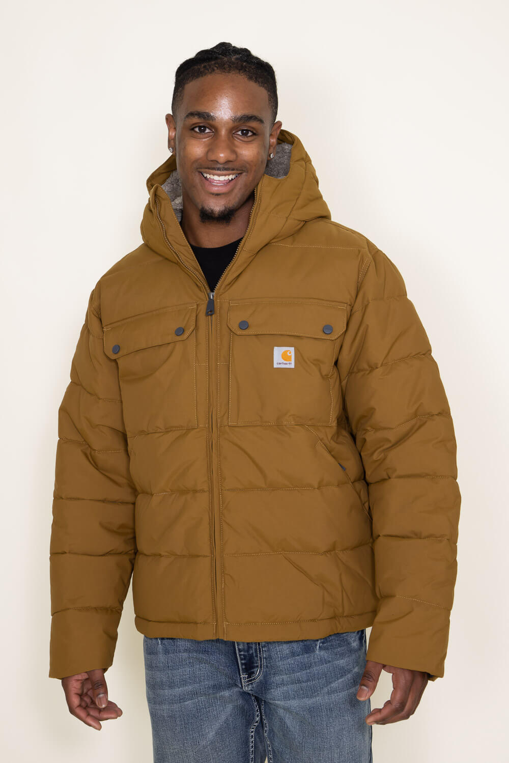 Insulated parka with on sale hood