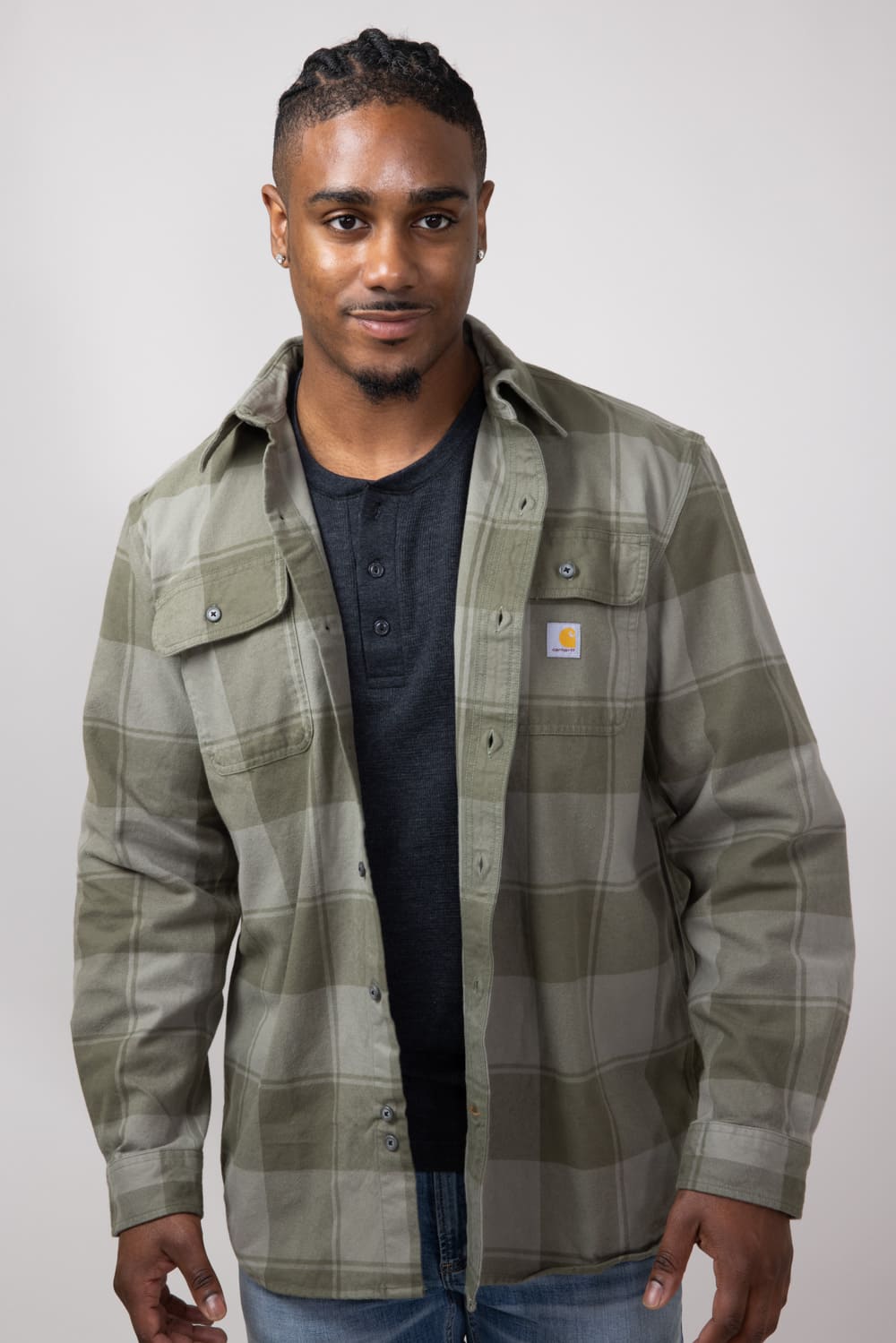 Carhartt Men s Loose Fit Heavyweight Flannel Long Sleeve Plaid Shirt