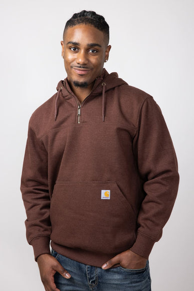 Carhartt Loose Fit Rain Defender Quarter Zip for Men in Mocha