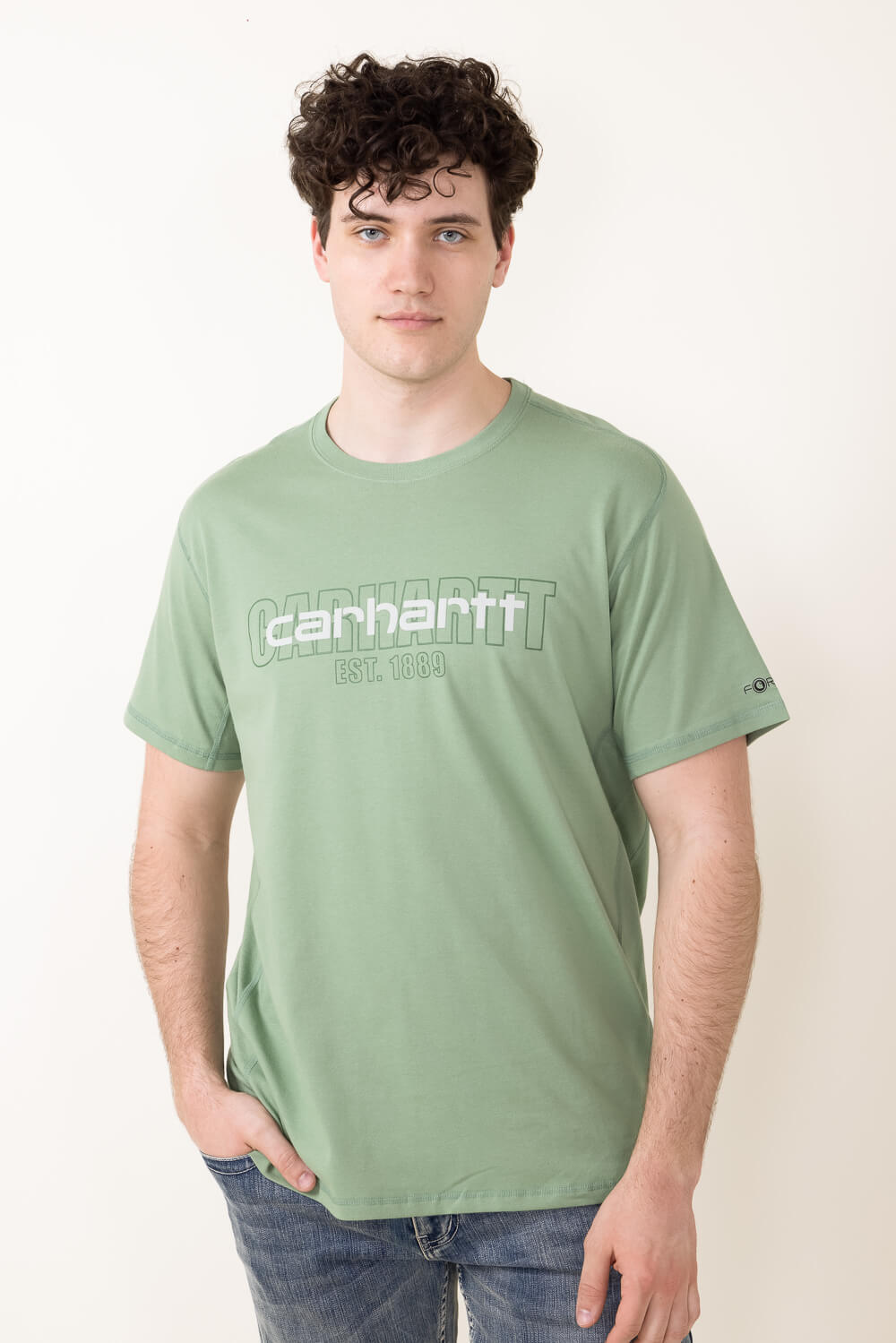 Carhartt Force Fishing Graphic T-Shirt Green L