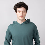 Carhartt Force Relaxed Fit Midweight Long Sleeve Logo Hooded T-Shirt for Men in Frosted Balsam