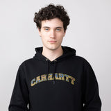 Carhartt Loose Fit Midweight Camo Logo Graphic Sweatshirt for Men in Black