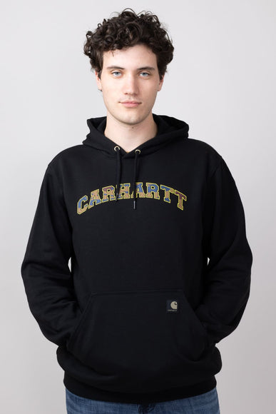 Carhartt Loose Fit Midweight Camo Logo Graphic Sweatshirt for Men in Black