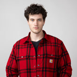 Carhartt Relaxed Fit Sherpa Lined Jacket for Men in Crabapple 