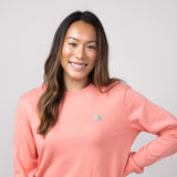 Carhartt Midweight Tencel Crewneck Sweatshirt for Women in Aged Coral