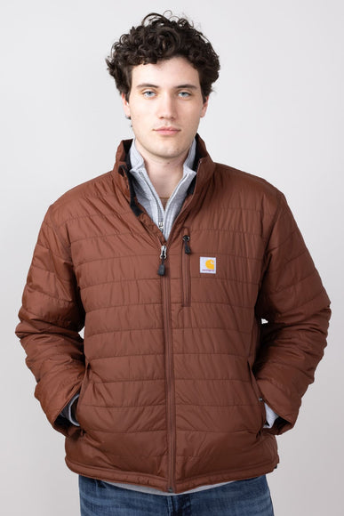 Carhartt Rain Defender Insulated Rain Jacket for Men in Mocha