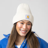 Carhartt Rib Knit Beanie in Oat Milk