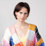 Checkered Cardigan for Women in Multi