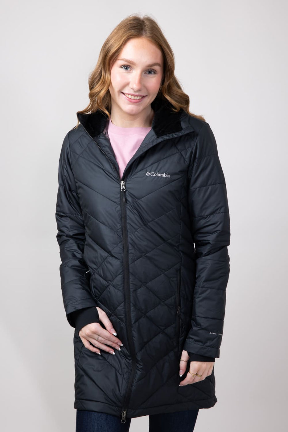 Columbia Heavenly Long Hooded Jacket Women s Black L