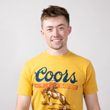 Coors Banquet Coors Rodeo Horse T-Shirt for Men in Yellow