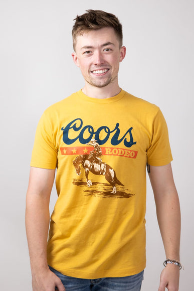 Coors Banquet Coors Rodeo Horse T-Shirt for Men in Yellow