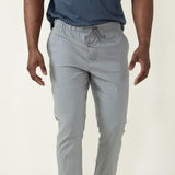 Copper & Oak Elastic File Tech Jogger Pants for Men in Light Grey 