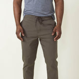 Copper & Oak Elastic File Tech Jogger Pants for Men in Mushroom Green