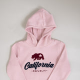 1897 Active Youth California Embroidered Hoodie for Girls in Pink