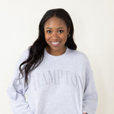 Hampton Embroidery Sweatshirt for Women in Grey