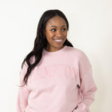 Hampton Embroidery Sweatshirt for Women in Pink