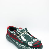 HEYDUDE Men’s Wally Holiday Cheers Shoes in Ugly Sweater Green