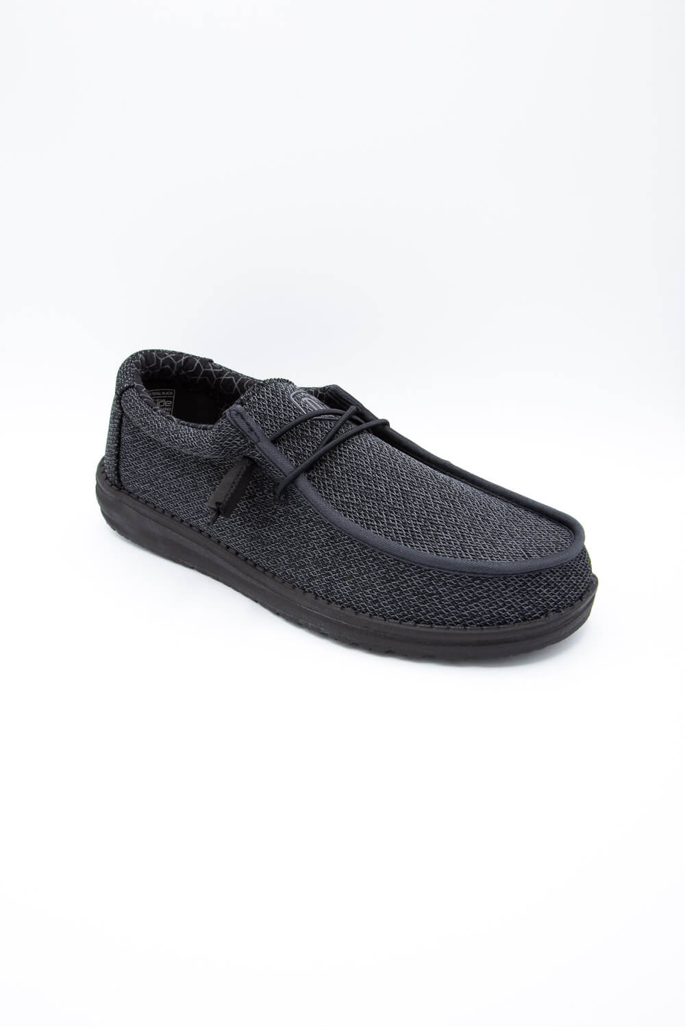 HEYDUDE Men's Wally Sox Shoes in Micro Total Black