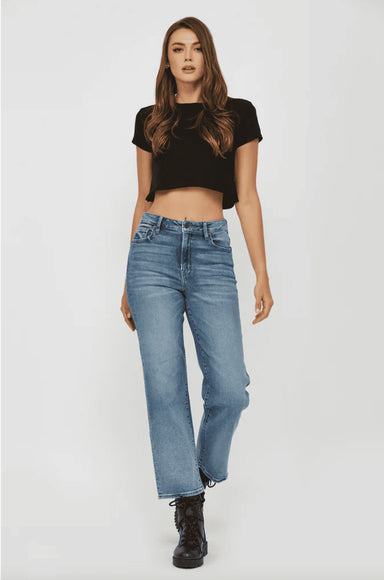 Hidden High Rise Ella Wide Straight Leg Jeans for Women