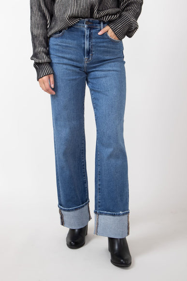 Hidden High Rise Cuffed Dad Jeans for Women