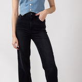 Hidden Tracey Wide Straight Jeans for Women in Black