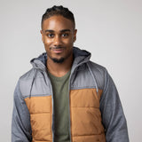 Hooded Vest Jacket for Men in Pumpkin Spice