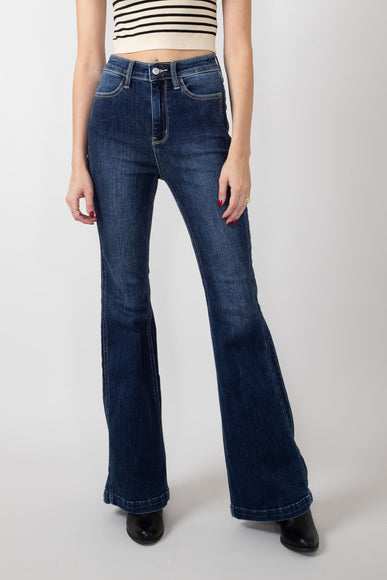 Judy Blue High Rise Angled Side Flare Jeans for Women